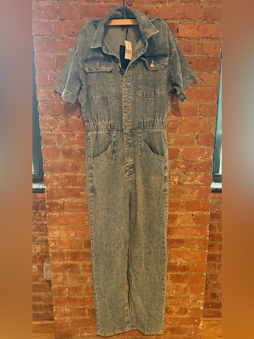 En Saison Light Blue Denim Jumpsuit